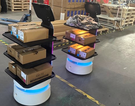 Robot for manufacturing delivery